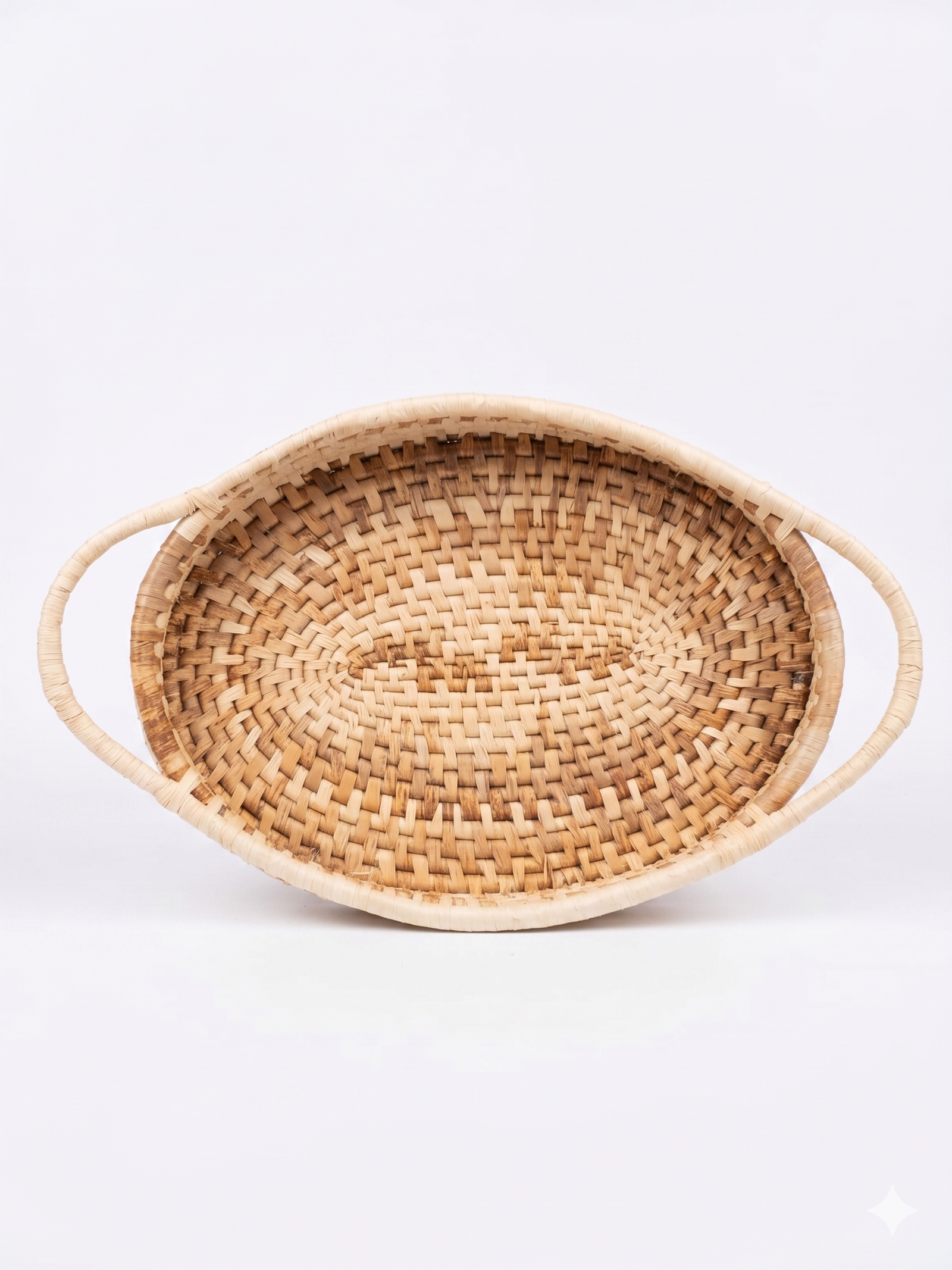 Bandeja Ovalada de Paja Toquilla "Océano" – Elegancia Artesanal de Gran Formato